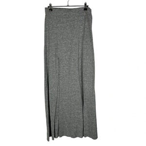 H&M Divided Heather Gray Linen Blend Maxi Skirt M